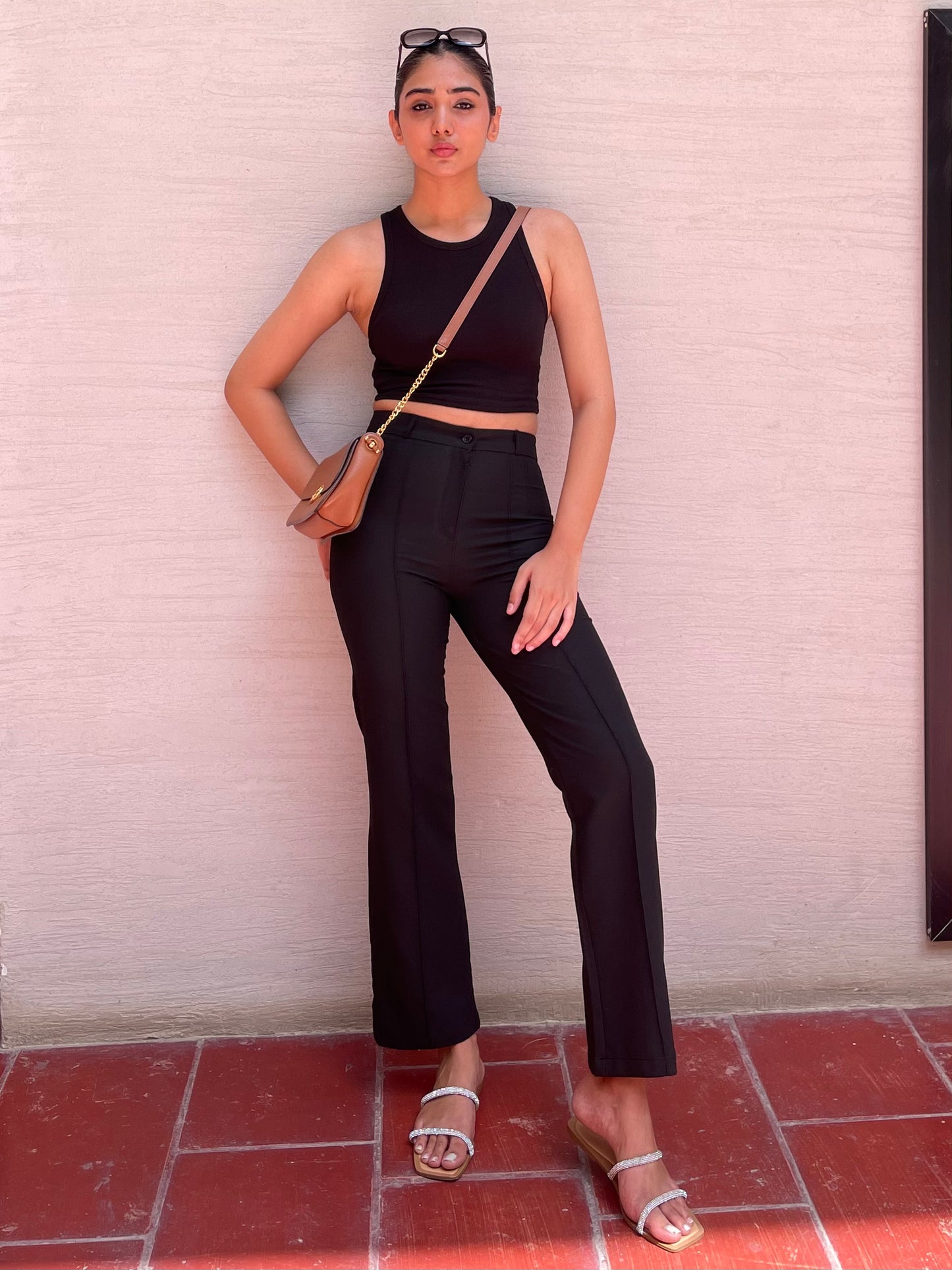 Black High Waist Wide Leg Pants