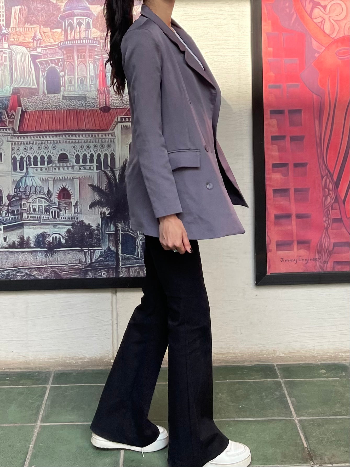 Oversized Grey Blazer