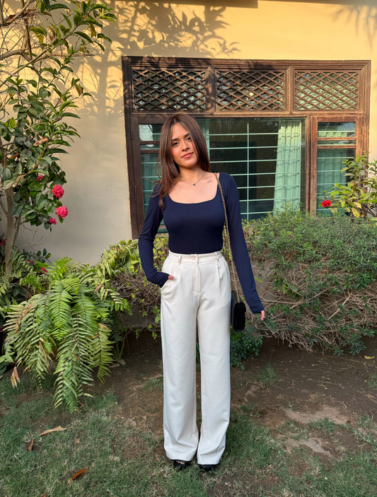 White Wide Leg Pants