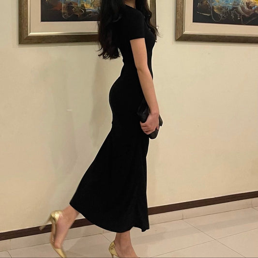 Half Sleeve Full Length Dress