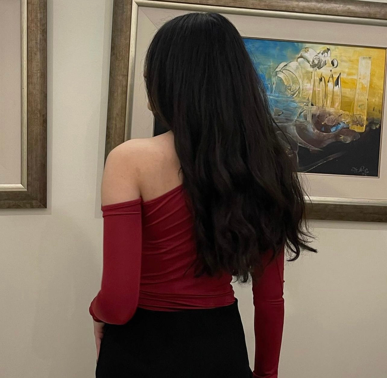 Burgundy One Shoulder Bodysuit