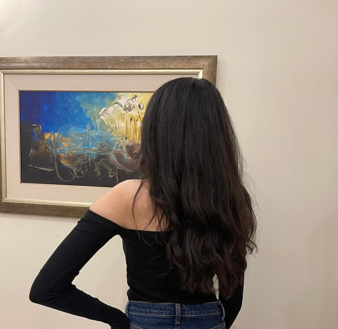 One Shoulder Black Top