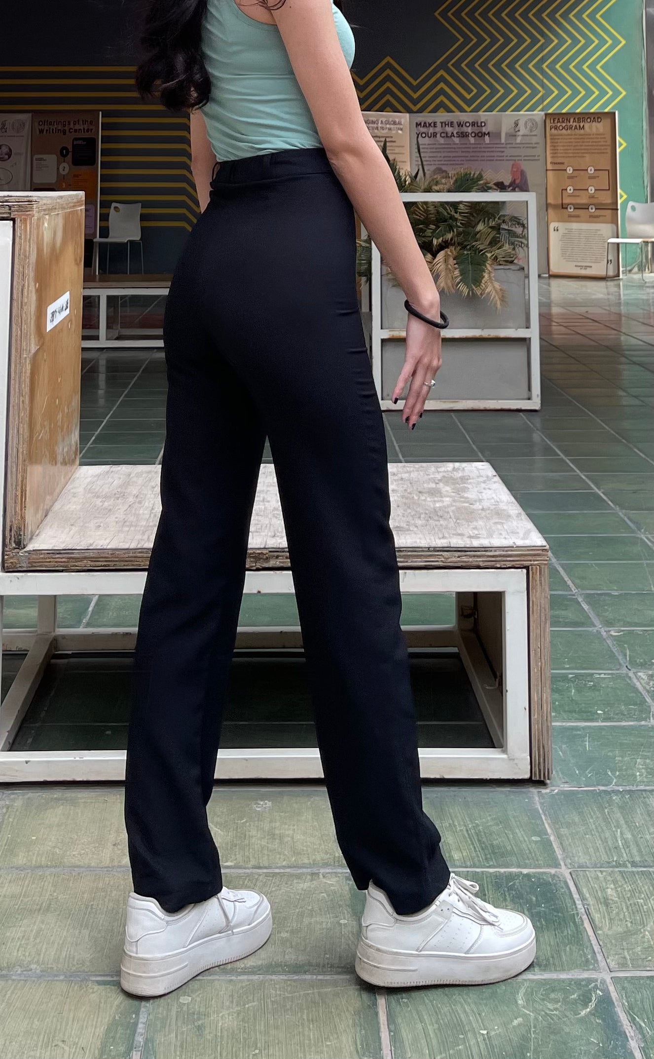 Black High Waist Wide Leg Pants
