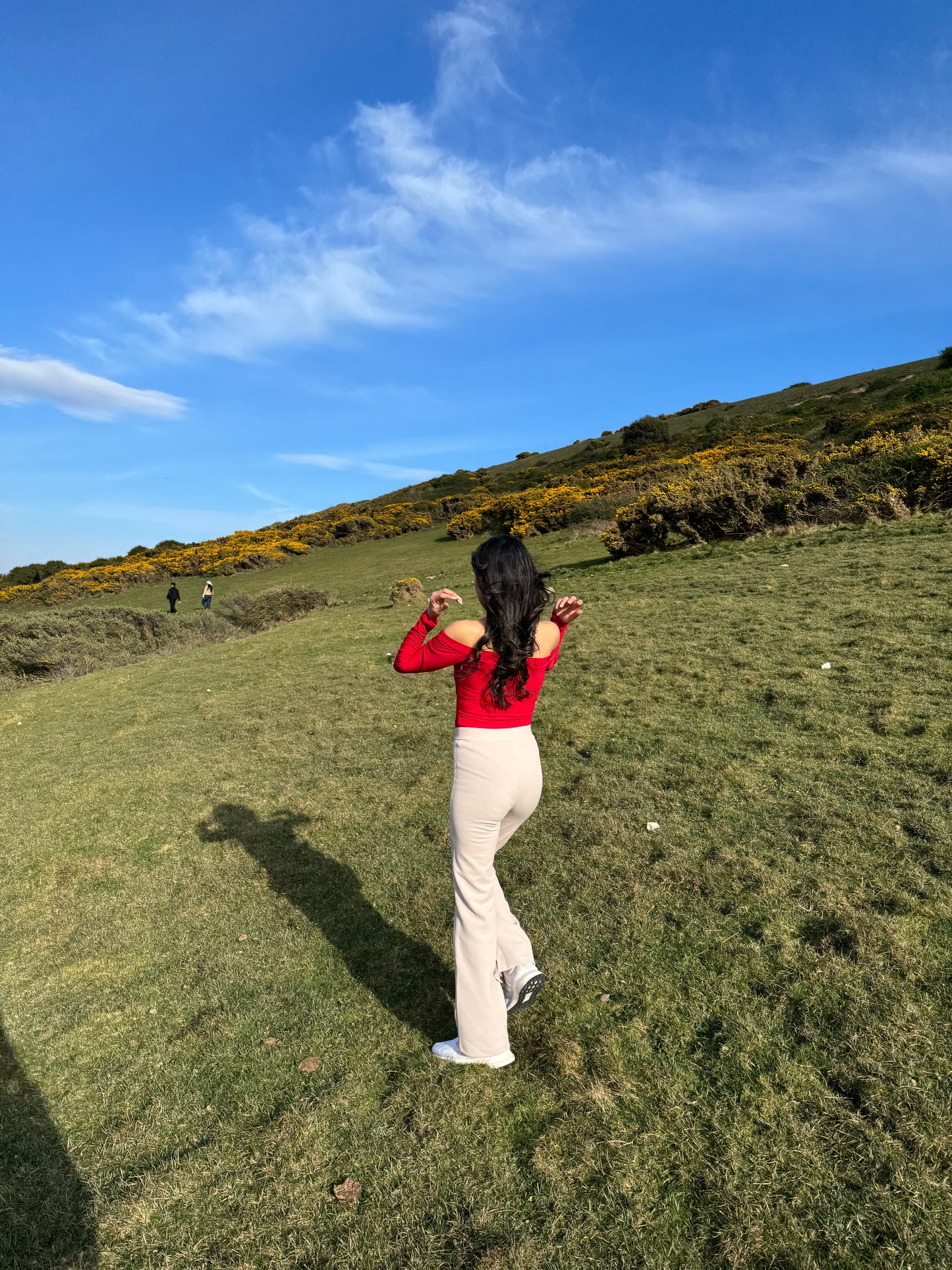 Beige Straight Pants