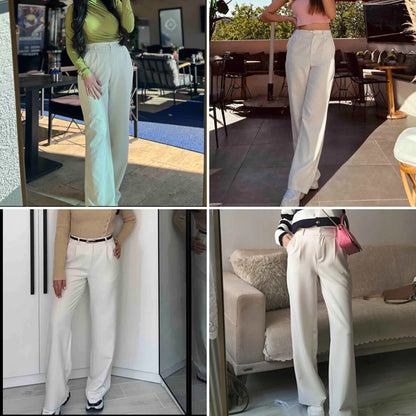 White Wide Leg Pants