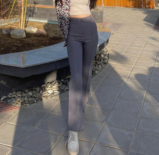 Grey Wide Leg Pants