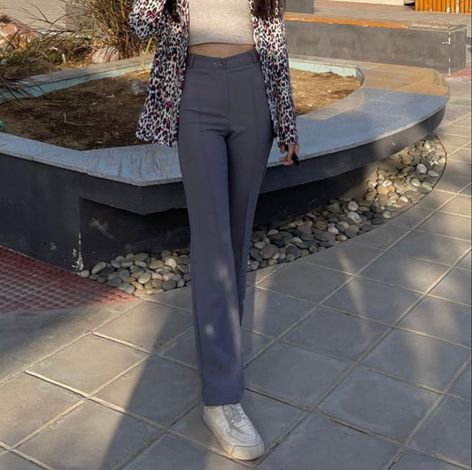 Grey Wide Leg Pants