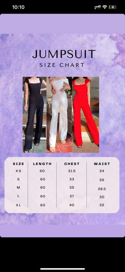 Red Wide Leg Jumpsuit